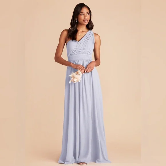 Birdy Grey | Dresses | Birdy Grey Dusty Blue Grace Convertible Dress Maxi  Tulle Size Small Periwinkle | Poshmark